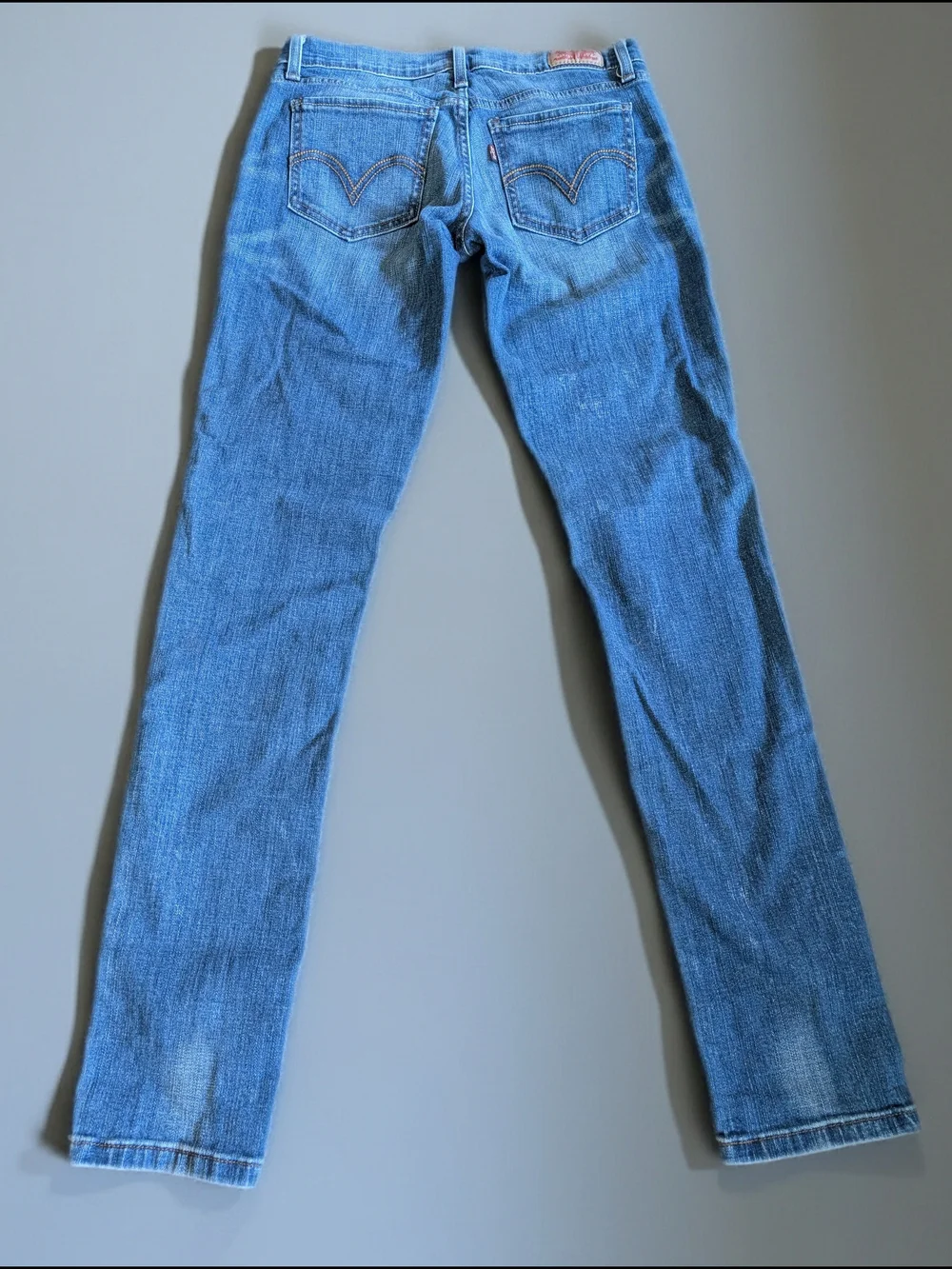 Levi's 524 Women's Skinny Jeans Blue Denim, Size 27x32, Zip Fly